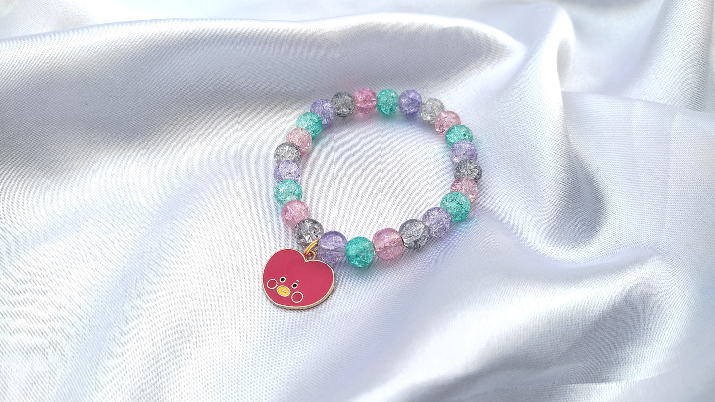 Cute Bts bt21 charcter multi-coloured beads bracelet