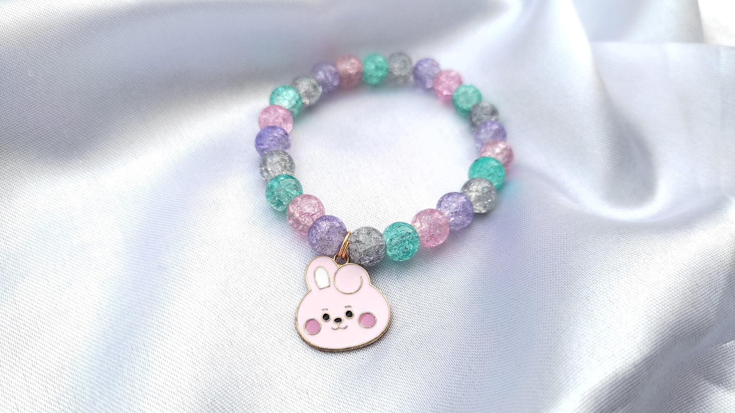 Cute Bts bt21 charcter multi-coloured beads bracelet