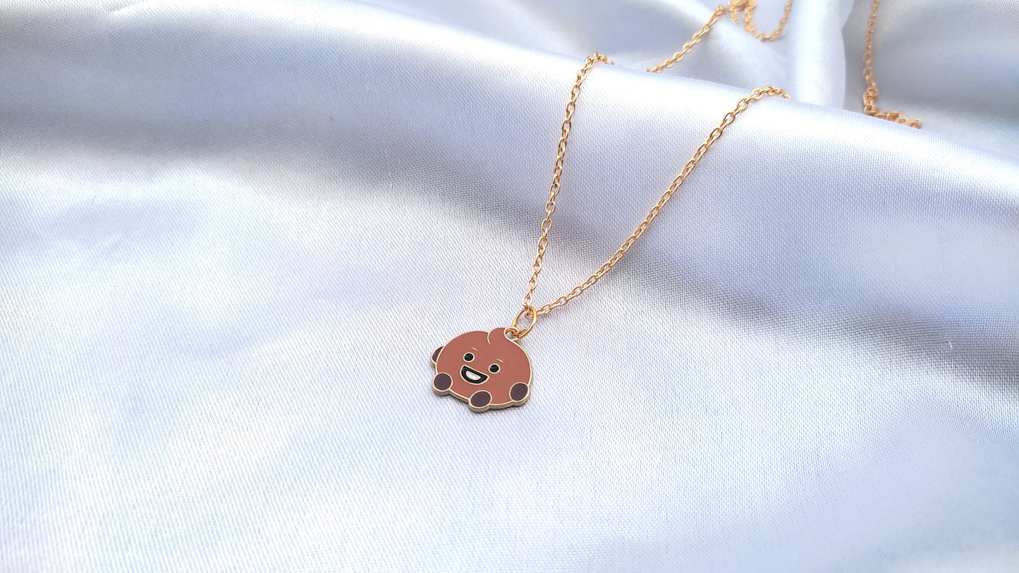 Cute Bts bt21 charcter pendant necklace for women/girls