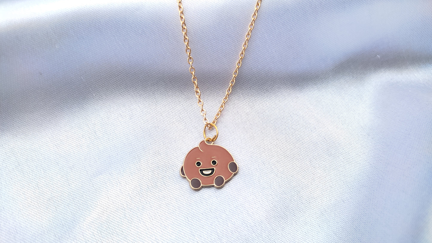 Cute Bts bt21 charcter pendant necklace for women/girls