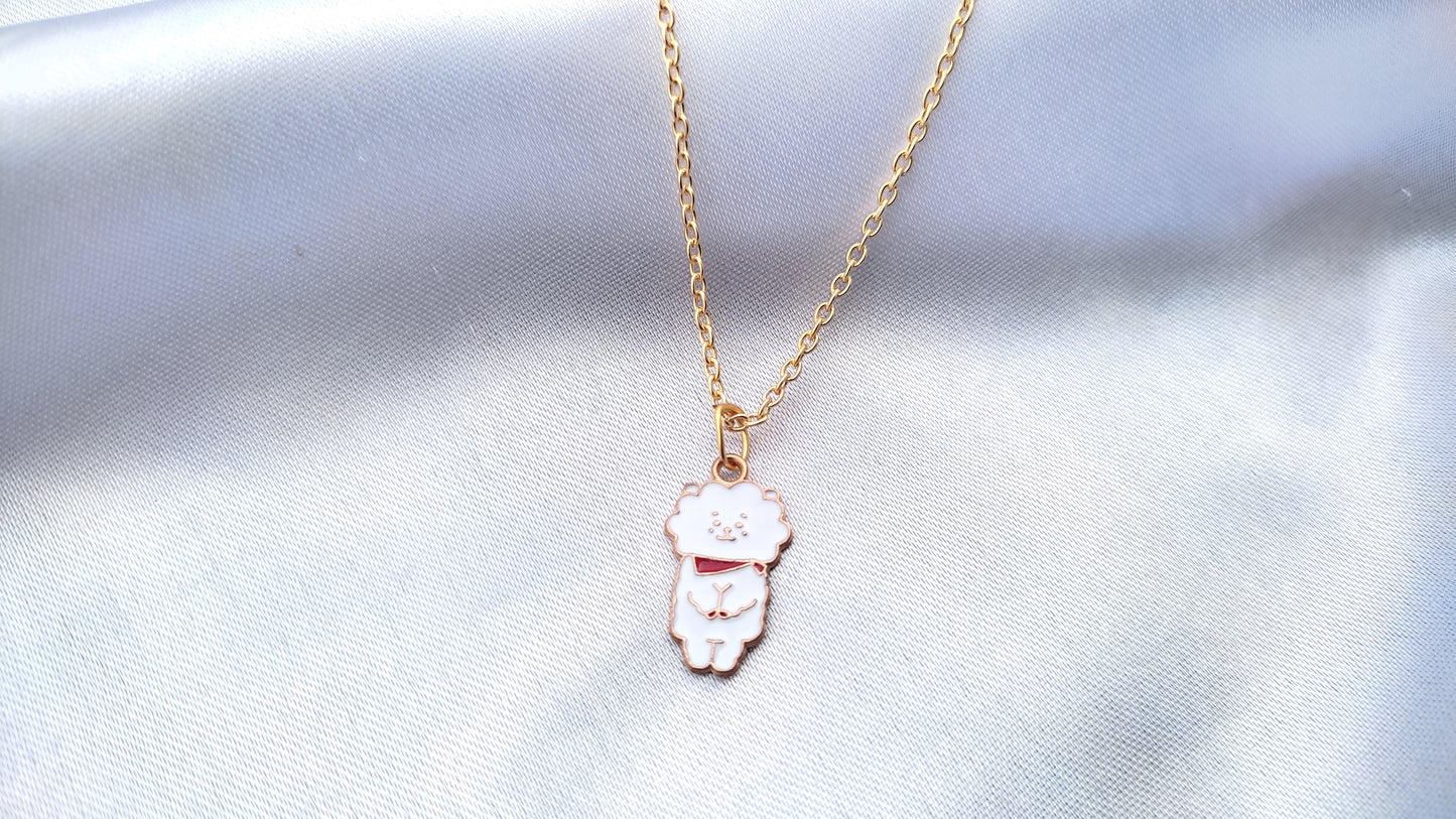 Cute Bts bt21 charcter pendant necklace for women/girls