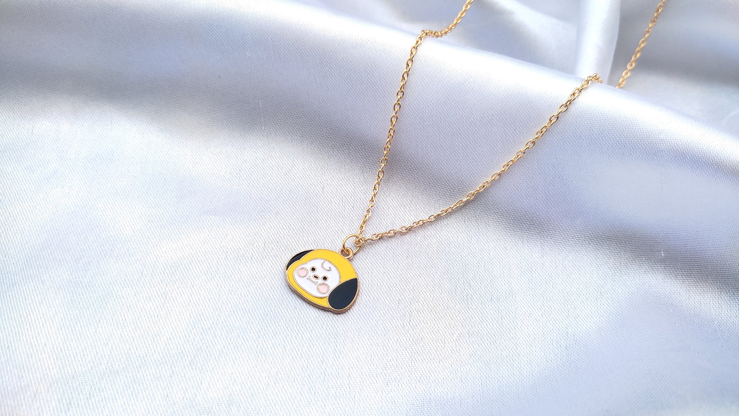 Cute Bts bt21 charcter pendant necklace for women/girls