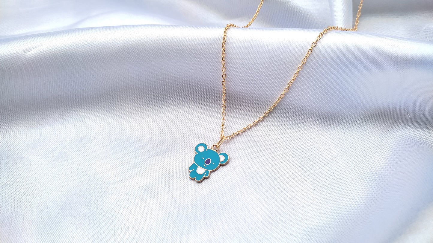 Cute Bts bt21 charcter pendant necklace for women/girls