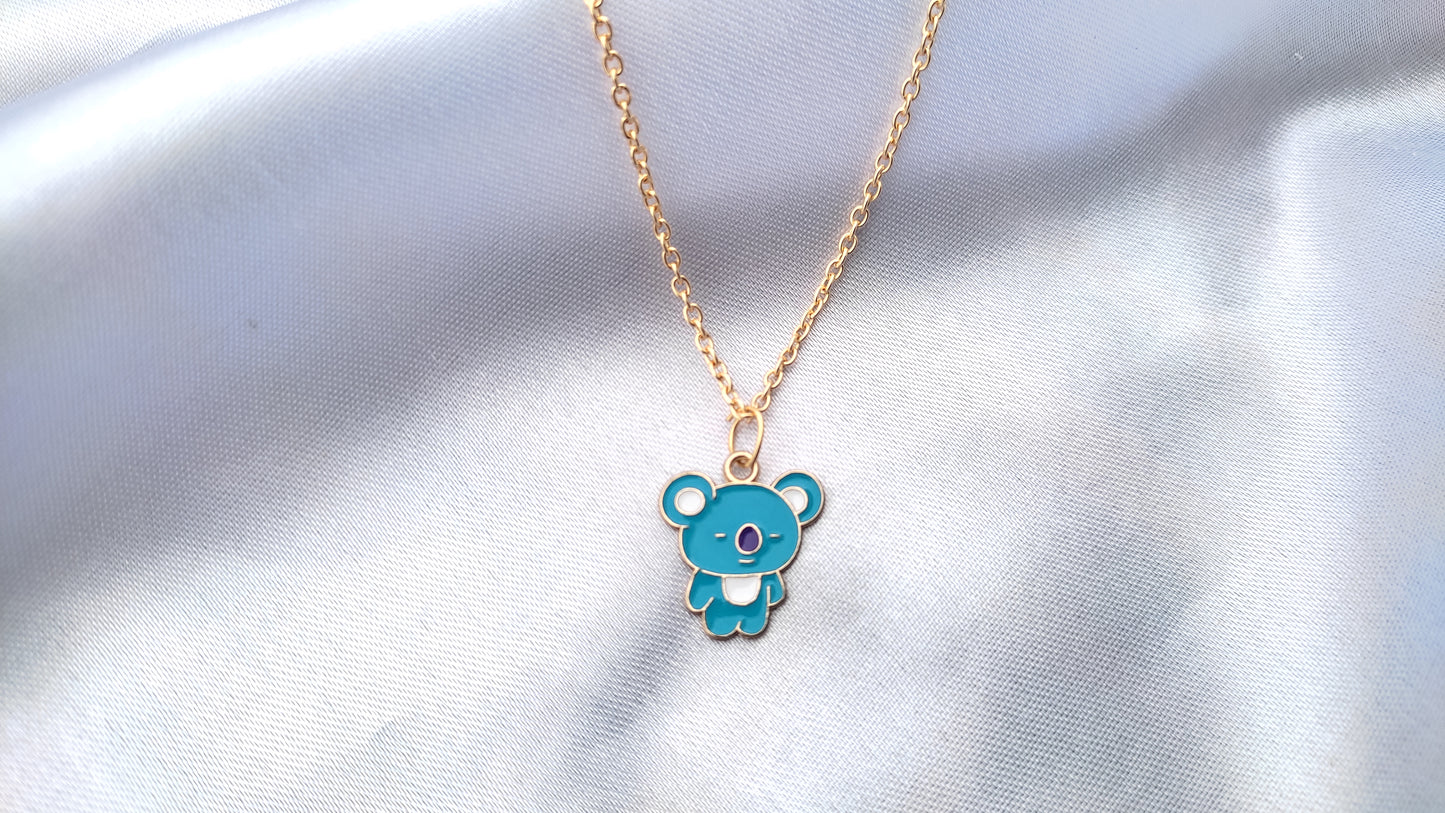 Cute Bts bt21 charcter pendant necklace for women/girls
