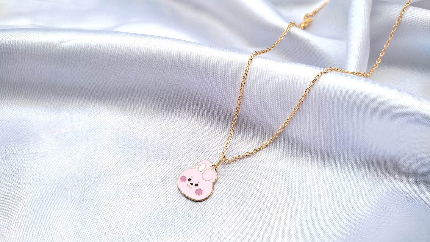 Cute Bts bt21 charcter pendant necklace for women/girls