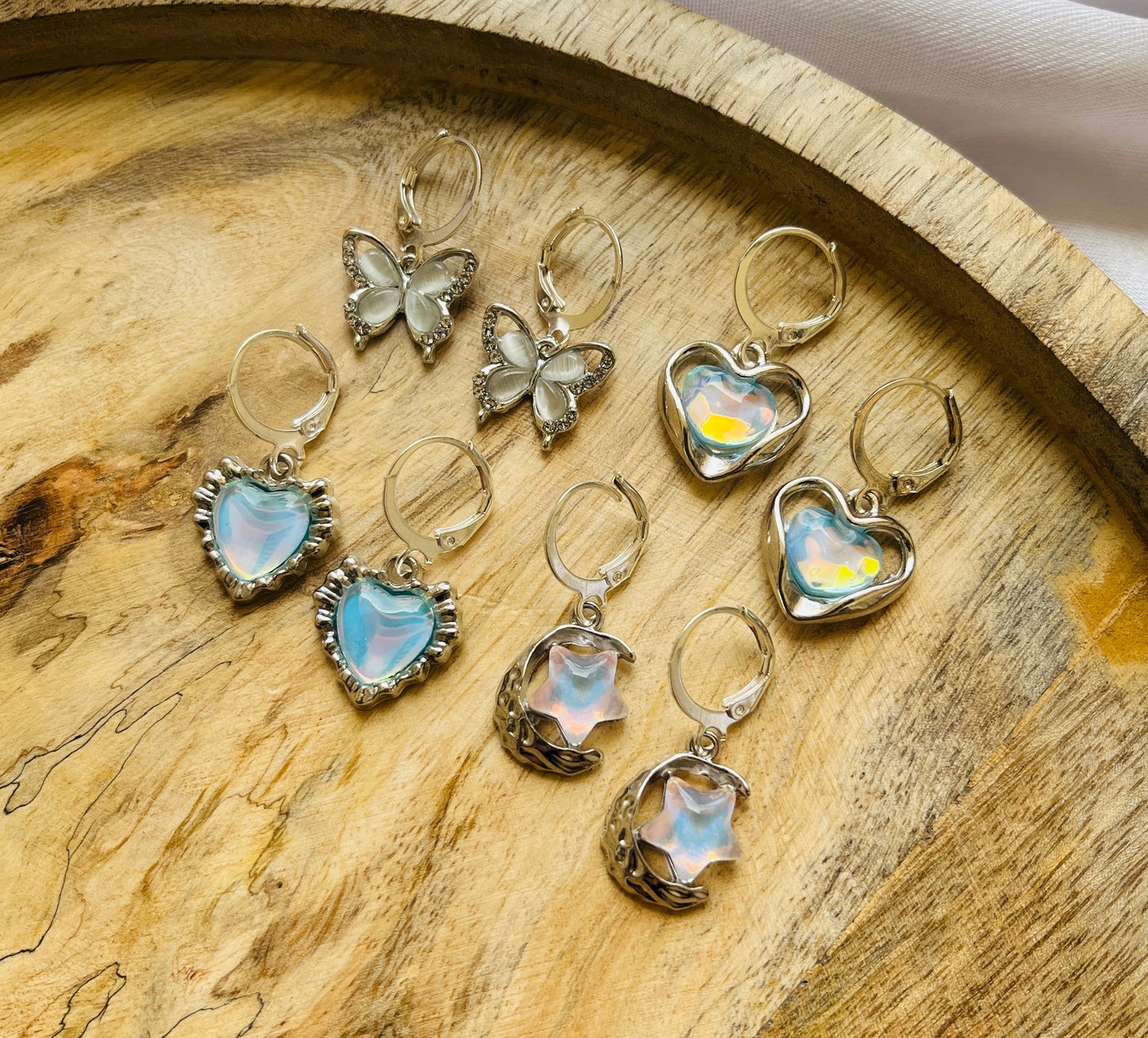Pack of 4 Stunning Shining Stylish Trendy AD Silver Charm Round Hoop Earrings For Women And Girls | Accessories | Gift | Korean | Minimal | Jhumka | Earrings | Aesthetic Jewellery