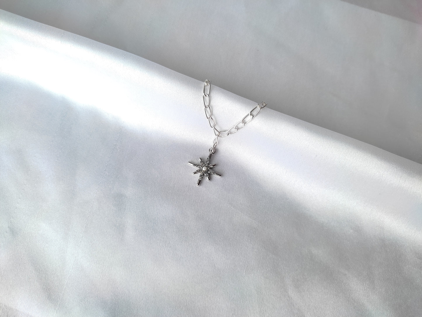 Stylish trendy Silver Star  AD stones charm Korean Chain Bracelet For Women And Girls