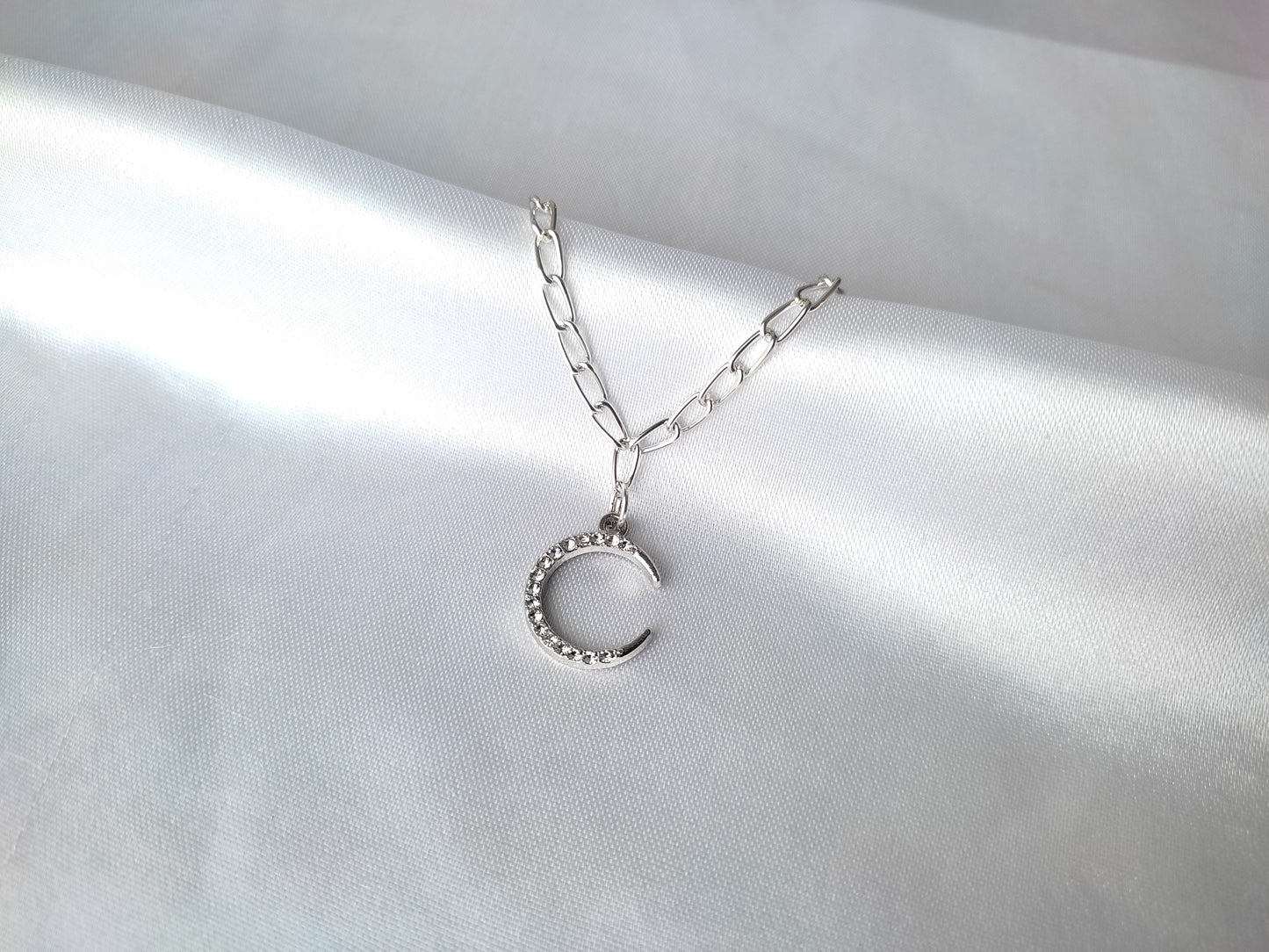 Stylish trendy Silver Moon  AD stones charm Korean Chain Bracelet For Women And Girls