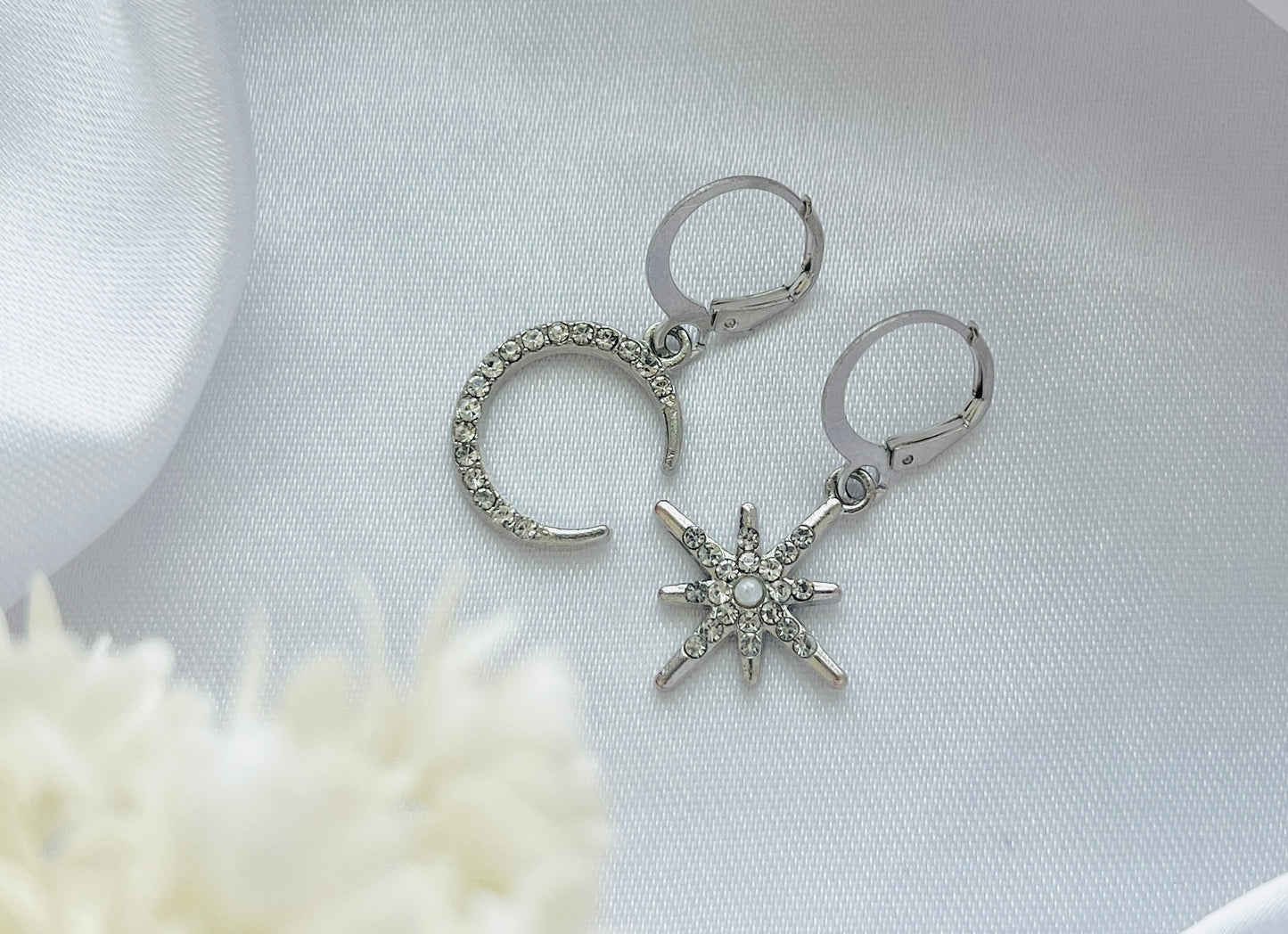 Jewelsbysirani Mismatch Stylish Trendy Moon Star Earrings For Women And Girls