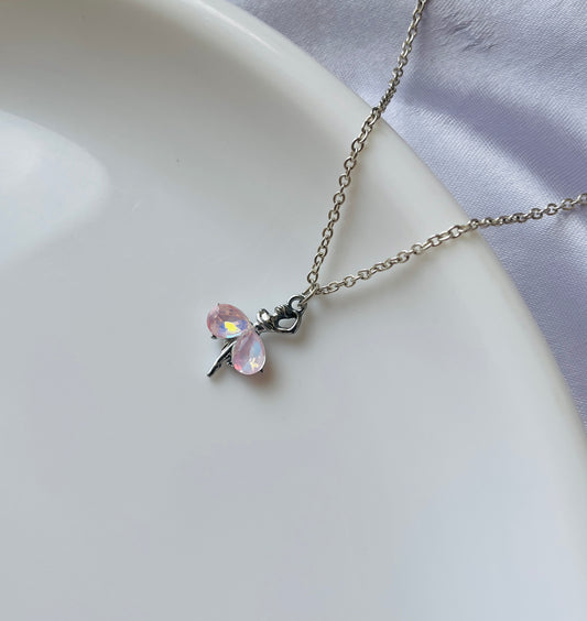 Classy Trendy Aesthetic Silver Princess Doll Shape AD Charm Pendant Necklace Set For Women And Girls| Korean Minimal Neckpiece| Aesthetic Jewellery|Trendy Pinteresty Necklaces