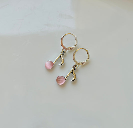 Stunning Shining Stylish Trendy Music Note AD Silver Charm Round Hoop Earrings For Women And Girls | Accessories | Gift | Korean | Minimal | Jhumka | Earrings | Aesthetic Jewellery