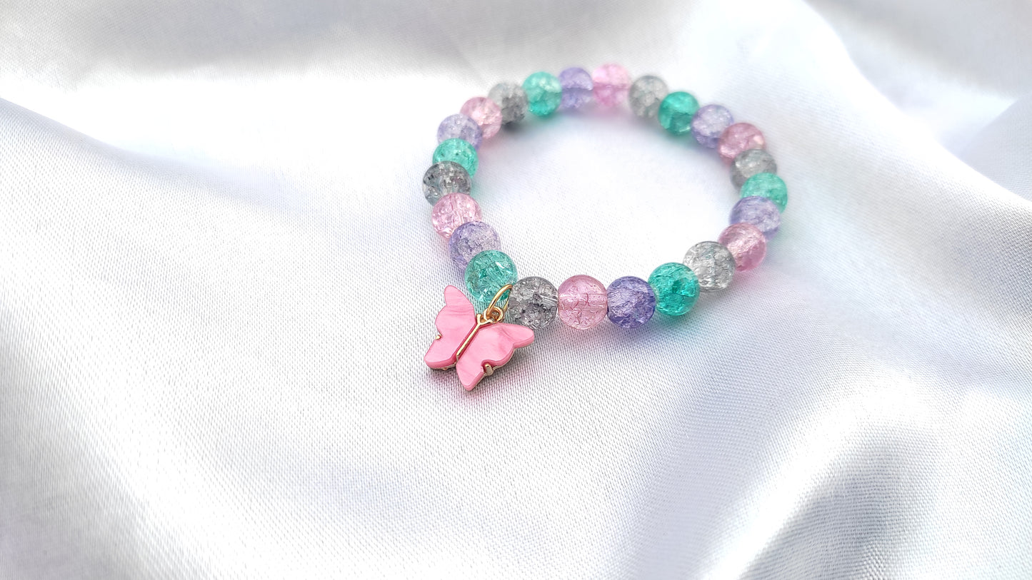 Beautiful butterfly multi-coloured beads bracelet for women/girls