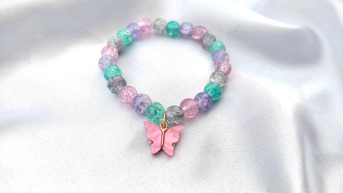 Beautiful butterfly multi-coloured beads bracelet for women/girls